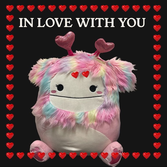 DORBRILLA 16” BIGFOOT RARE HTF VALENTINES SQUISHMALLOW ❤️❤️❤️❤️❤️❤️❤️❤️❤… - Picture 7 of 8